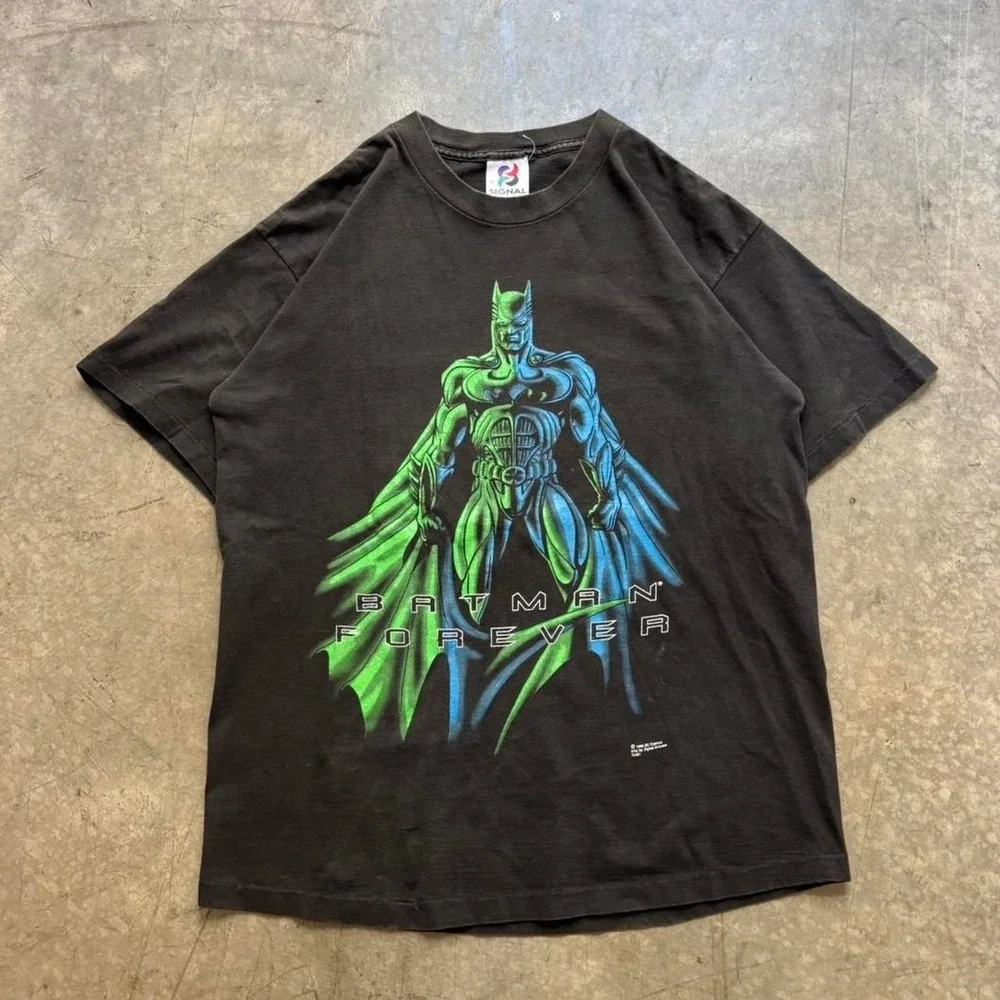 Vintage 90's 1995 Batman Forever Movie Promo Single‎ Stitch Signal Artwear Large
